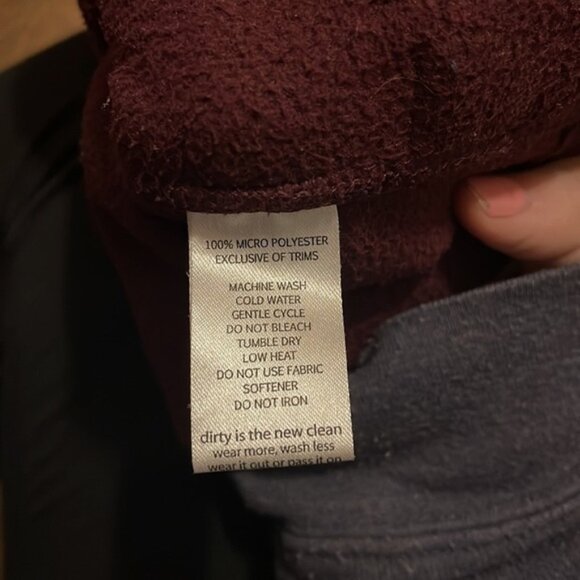 Horny Toad Size XS Maroon Purple Fleece Jacket - Picture 7 of 7